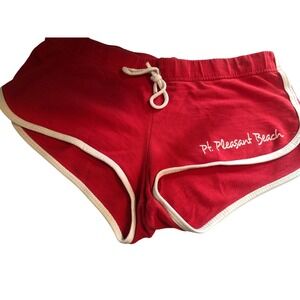 Red Pt Pleasant Beach booty hottie Shorts Women's cotton Lifeguard size M